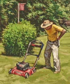 Mowing Grass Paint By Numbers