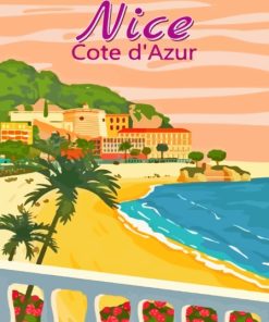 Nice Cote D'azur Poster Paint By Numbers