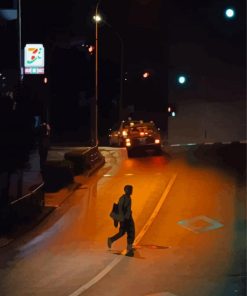 Night Walk Street Paint By Numbers