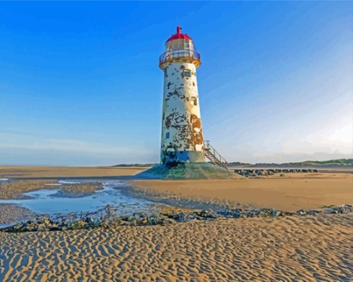 North Coast Wales Talacre Lighthouse Paint By Numbers