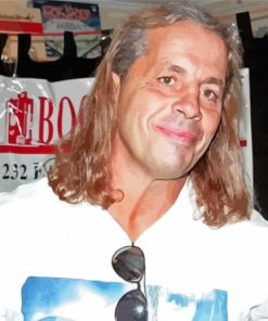 Old Wrestler Bret Hart Paint By Numbers