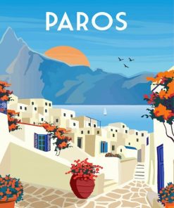 Paros Poster Paint By Numbers