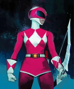 Pink Power Rangers Character Paint By Numbers