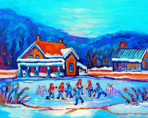 Pond Hockey Art Paint By Numbers