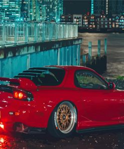 Red Mazda RX 7 Paint By Numbers