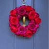 Red And Pink Door Roses Wreath Paint By Numbers