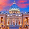 St Peters Basilica Sunset Paint By Numbers