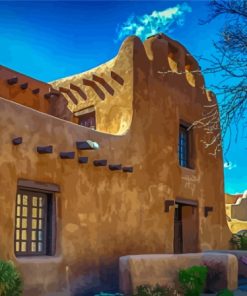 Santa Fe Houses In New Mexico Paint By Numbers