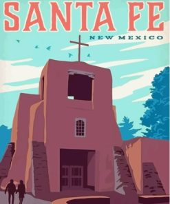 Santa Fe New Mexico Poster Paint By Numbers