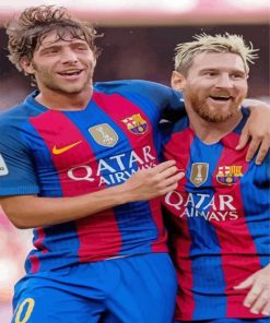 Sergi Roberto And Lionel Messi Paint By Numbers