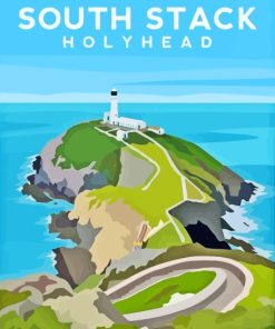 South Stack Island Poster Paint By Numbers