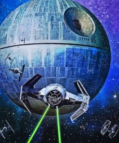 Space Death Star Paint By Numbers