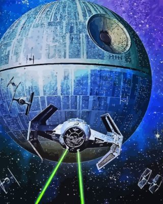 Space Death Star Paint By Numbers