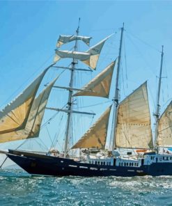 Square Rigger Sail Ship Paint By Numbers