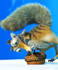 Squirrel Scrat Ice Age Paint By Numbers