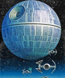 The Death Star Space Weapon Paint By Numbers