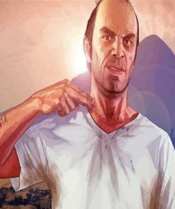 Trevor Philips Grand Theft Auto V Game Character Paint By Numbers