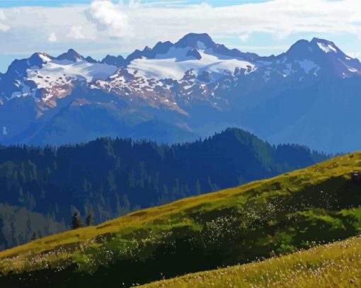 Twin Sisters Mountains Nature Paint By Numbers