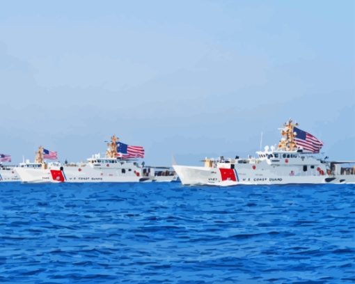 United States Coast Guard Ships Paint By Numbers