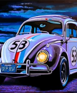 VW Beetle Herbie Car Art Paint By Numbers