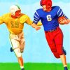 Vintage 1959 Football Paint By Numbers