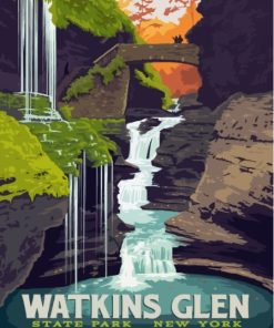 Watkins Glen State Park Poster Paint By Numbers