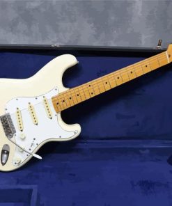 White Fender Stratocaster Guitar Paint By Numbers