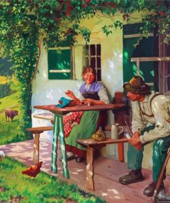 Young Farming Couple Paint By Numbers