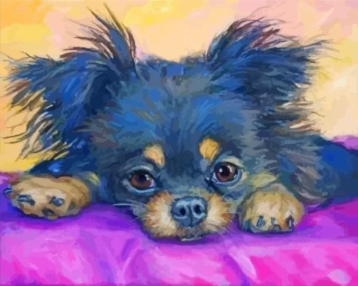 Adorable Black Chihuahua Paint By Numbers