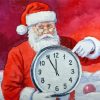 Santa By Clock Paint By Numbers