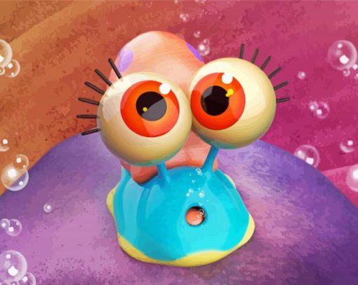 Aesthetic Baby Gary From Spongebob Paint By Numbers