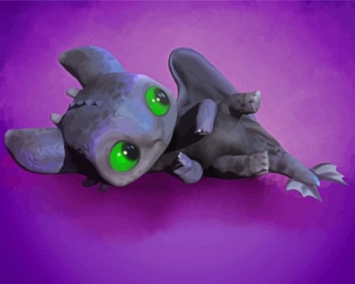 Adorable Baby Toothless Paint By Numbers