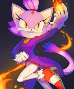 Aesthetic Blaze The Cat Paint By Numbers