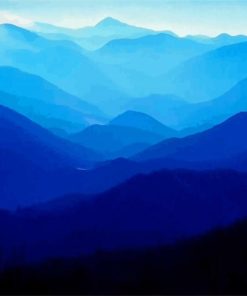 Aesthetic Blue Ridge Mountains Paint By Numbers