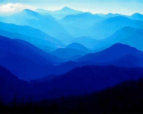 Aesthetic Blue Ridge Mountains Paint By Numbers