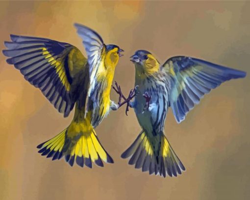 Aesthetic Eurasian Siskin Paint By Numbers