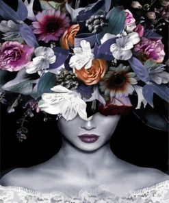 Aesthetic Flower Head Paint By Numbers