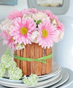 Aesthetic Flowers In Rustic Vase Paint By Numbers