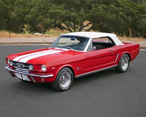 Ford Mustang 65 Paint By Numbers