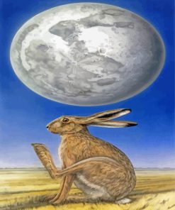 Aesthetic Moon Hare Paint By Numbers