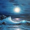 Aesthetic Ocean Waves At Night Paint By Numbers