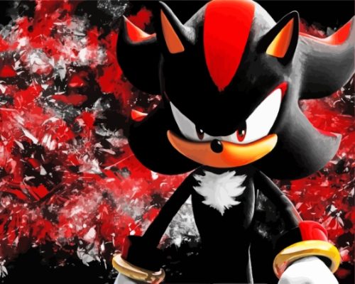 Aesthetic Shadow The Hedgehog Paint By Numbers