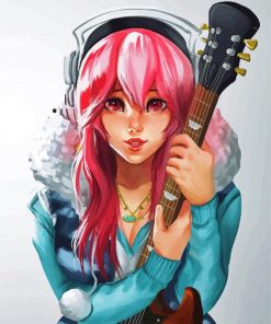 Aesthetic Super Sonico Paint By Numbers