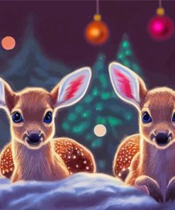 Aesthetic Winter Fawns Paint By Numbers