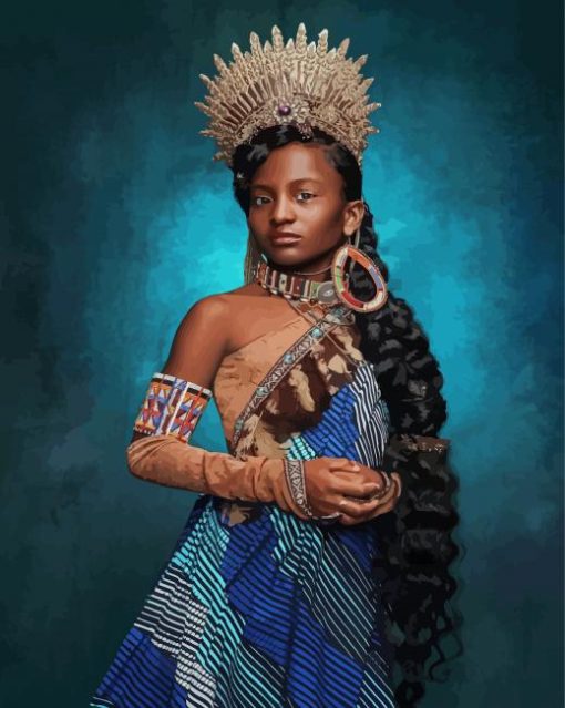 Aesthetic African Princess Paint By Numbers