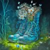 Aesthetic Floral Boot Paint By Numbers