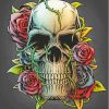 Aesthetic Skull With Rose Paint By Numbers