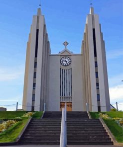 Akureyri Church Paint By Numbers