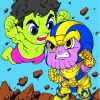 Baby Hulk VS Baby Thanos Paint By Numbers