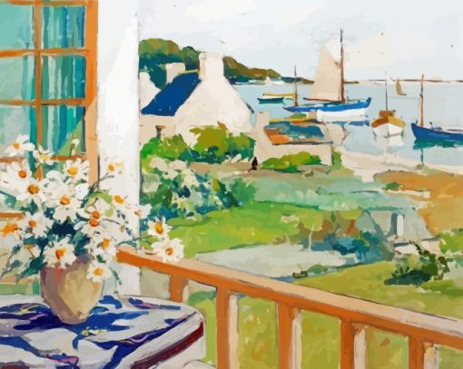 Balcony With A View Raymond Wintz Paint By Numbers